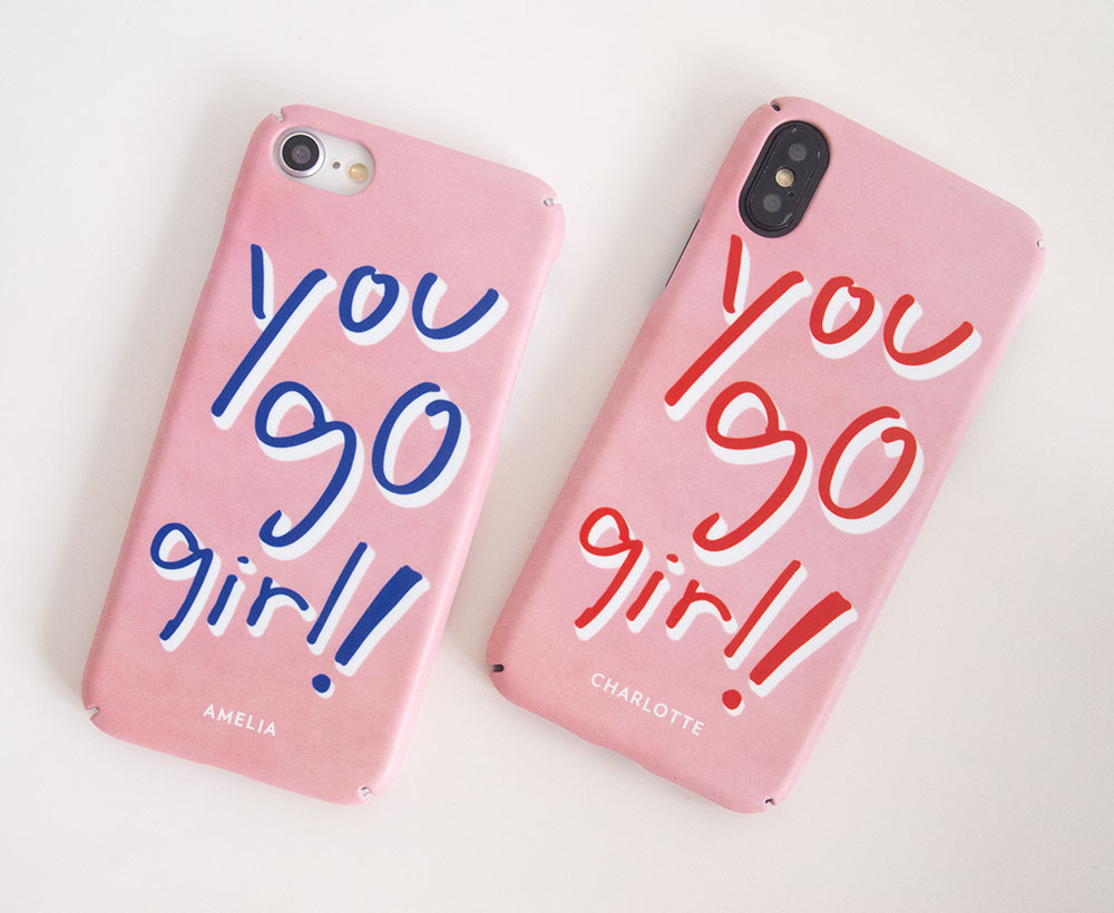 パーソナライズされた You Go Girl iPhone ケース 手機殼 เคสมือถือ - スマホケース・カバー - プラスチック レッド