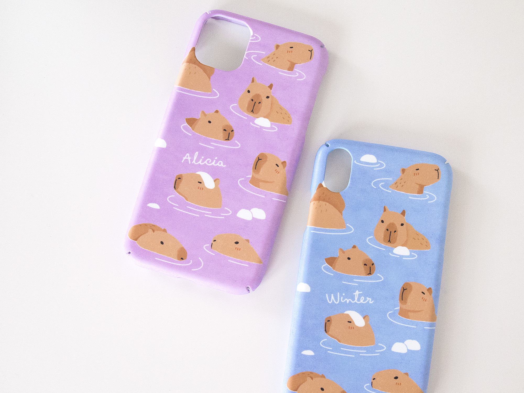 カピバラ温泉 iPhone ケース 手機殼 เคสมือถือคาปิบาร่า カピバラ温泉 - スマホケース・カバー - プラスチック 多色